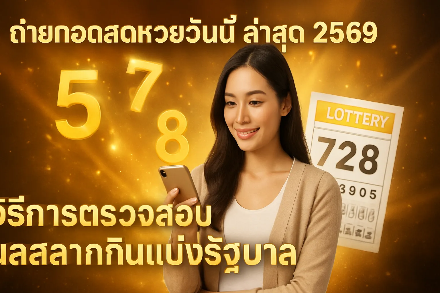 ภาพประกอบหัวข้อ วิธีการตรวจสอบผลสลากกินแบ่งรัฐบาล