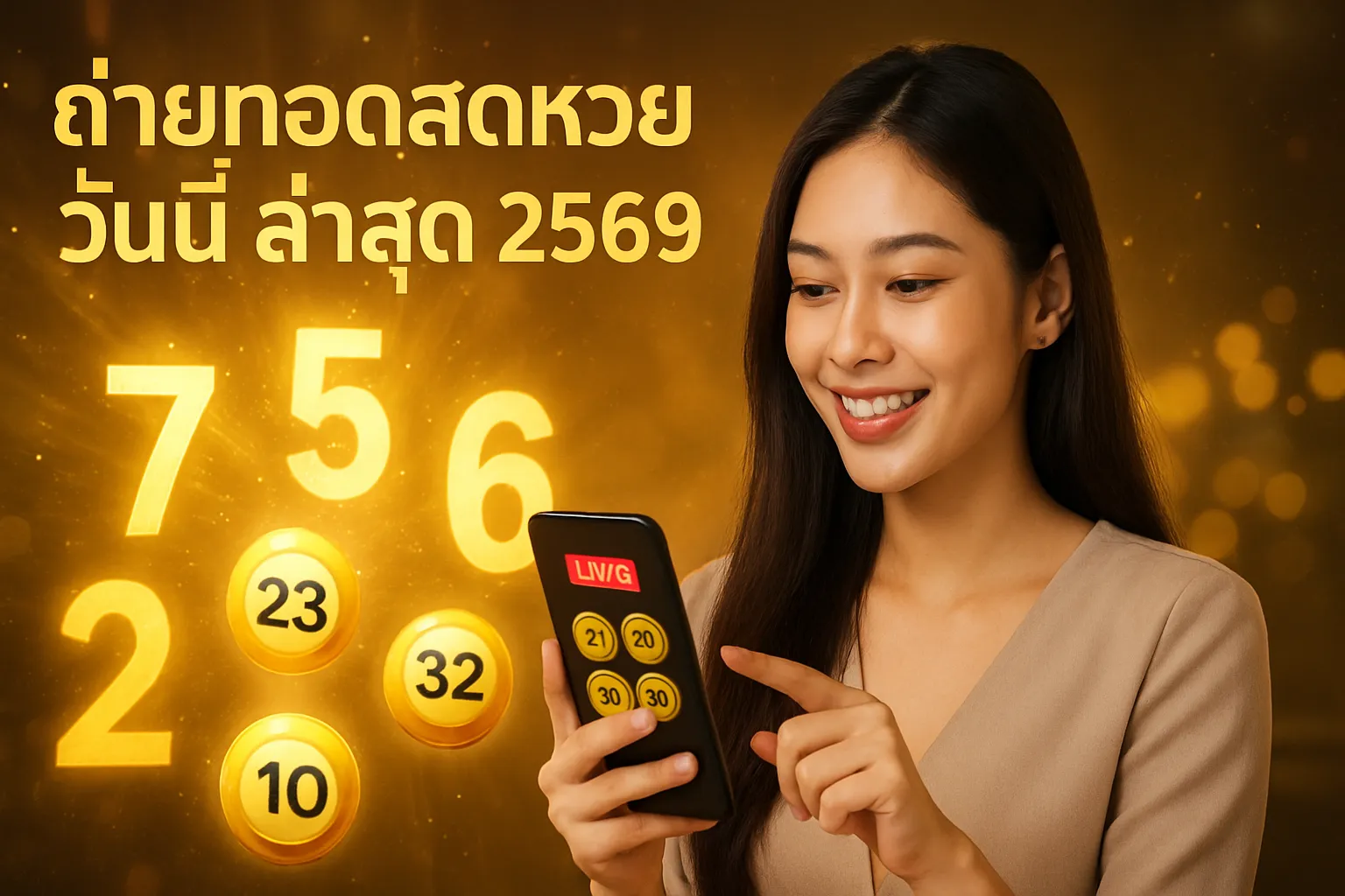 ภาพประกอบหัวข้อ วิธีการติดตามถ่ายทอดสดหวย