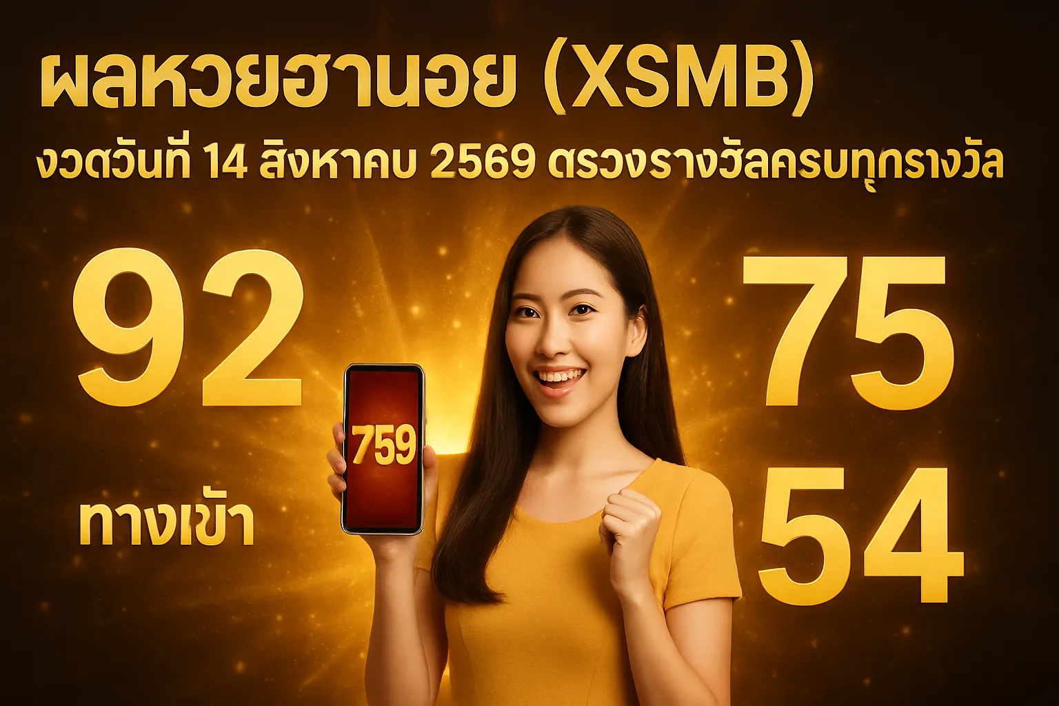 ภาพประกอบหัวข้อ ผลหวยฮานอยวันที่ 14 สิงหาคม 2569