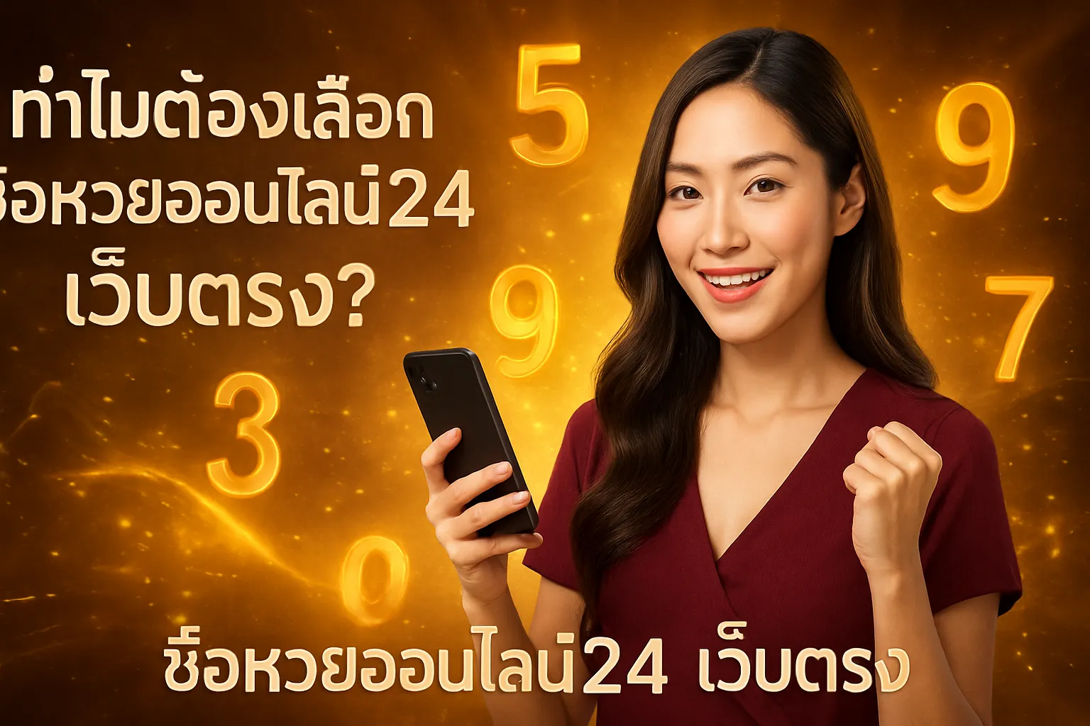 ภาพประกอบหัวข้อ ทำไมต้องเลือกซื้อหวยออนไลน์24 เว็บตรง?
