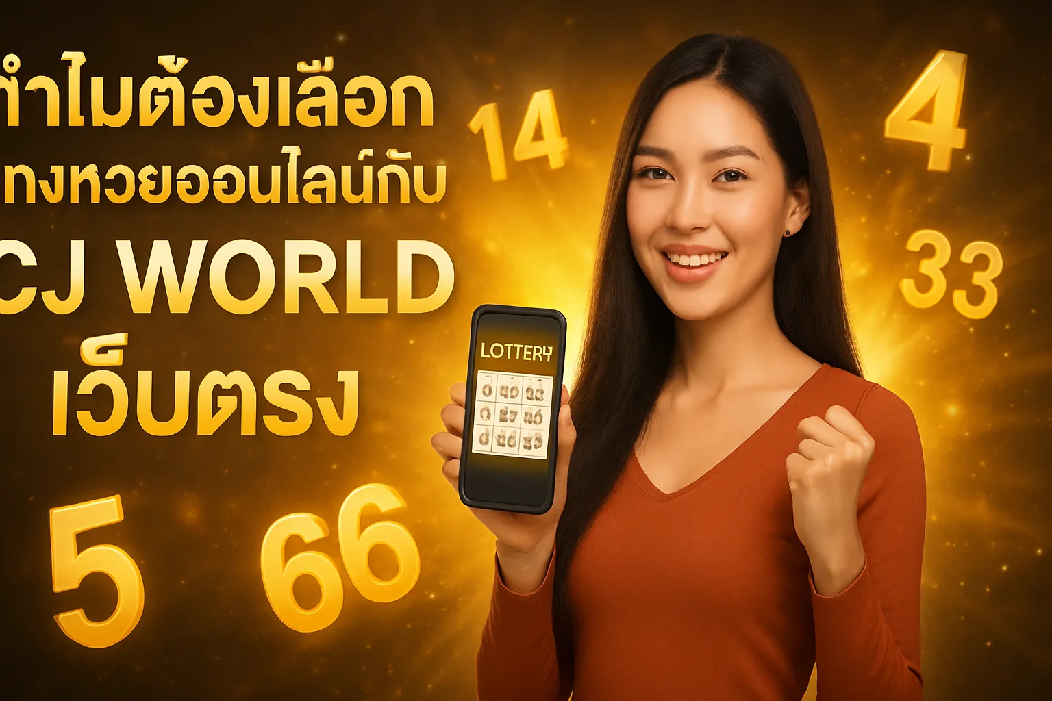 ภาพประกอบหัวข้อ ทำไมต้องเลือกแทงหวยออนไลน์กับ cj world