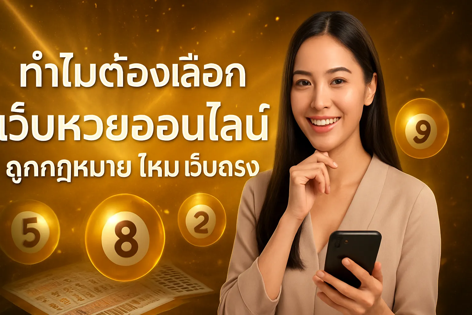 ภาพประกอบหัวข้อ ทำไมต้องเลือกเว็บหวยออนไลน์ที่ถูกกฎหมาย