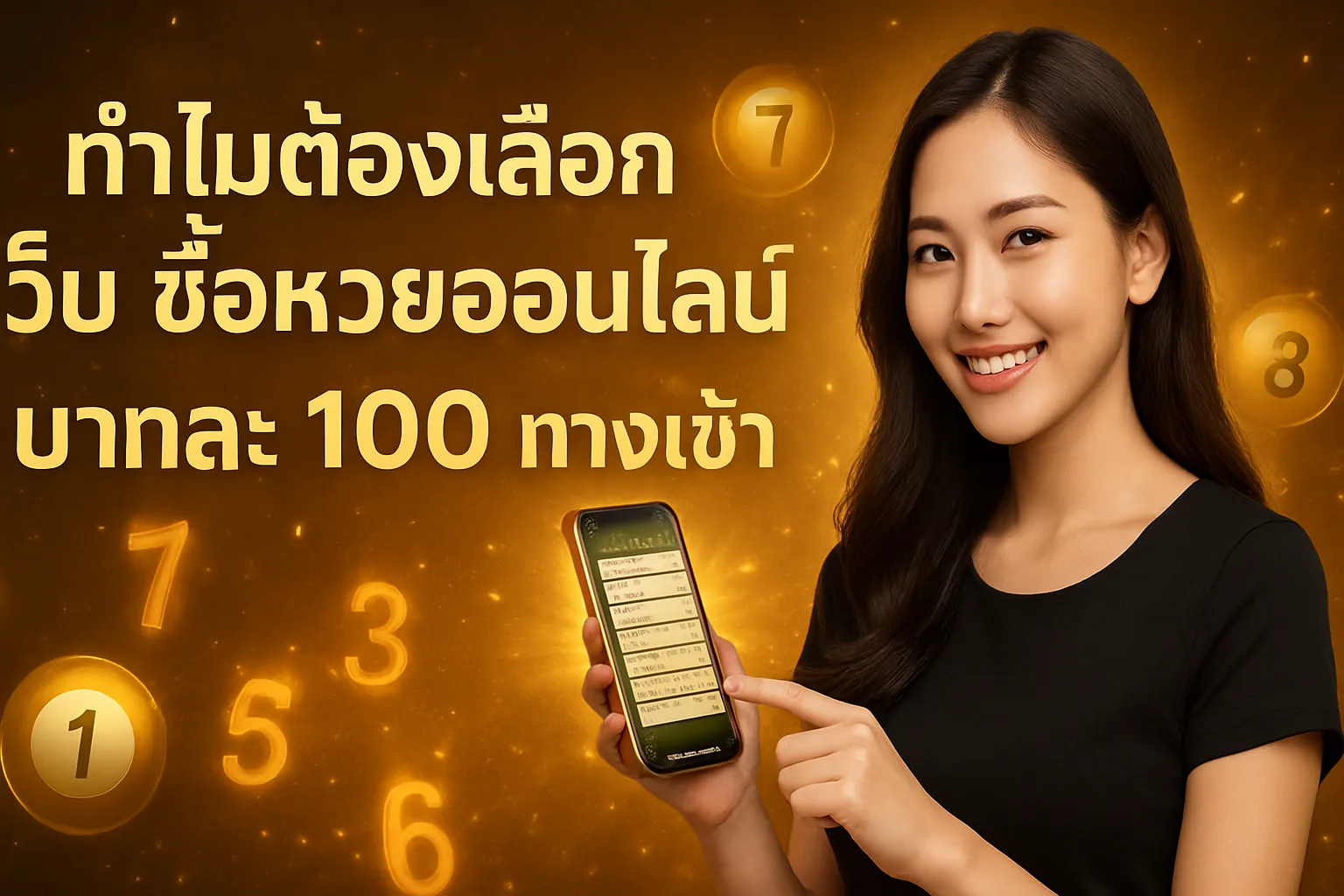 ภาพประกอบหัวข้อ ทำไมต้องเลือกเว็บ ซื้อหวยออนไลน์ บาทละ 100 ทางเข้า